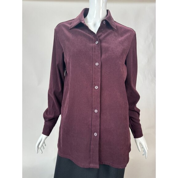 Allison Taylor Womens Stretch Button-Up Blouse - Small - 97% Polyester 3% Spande - Picture 10 of 15